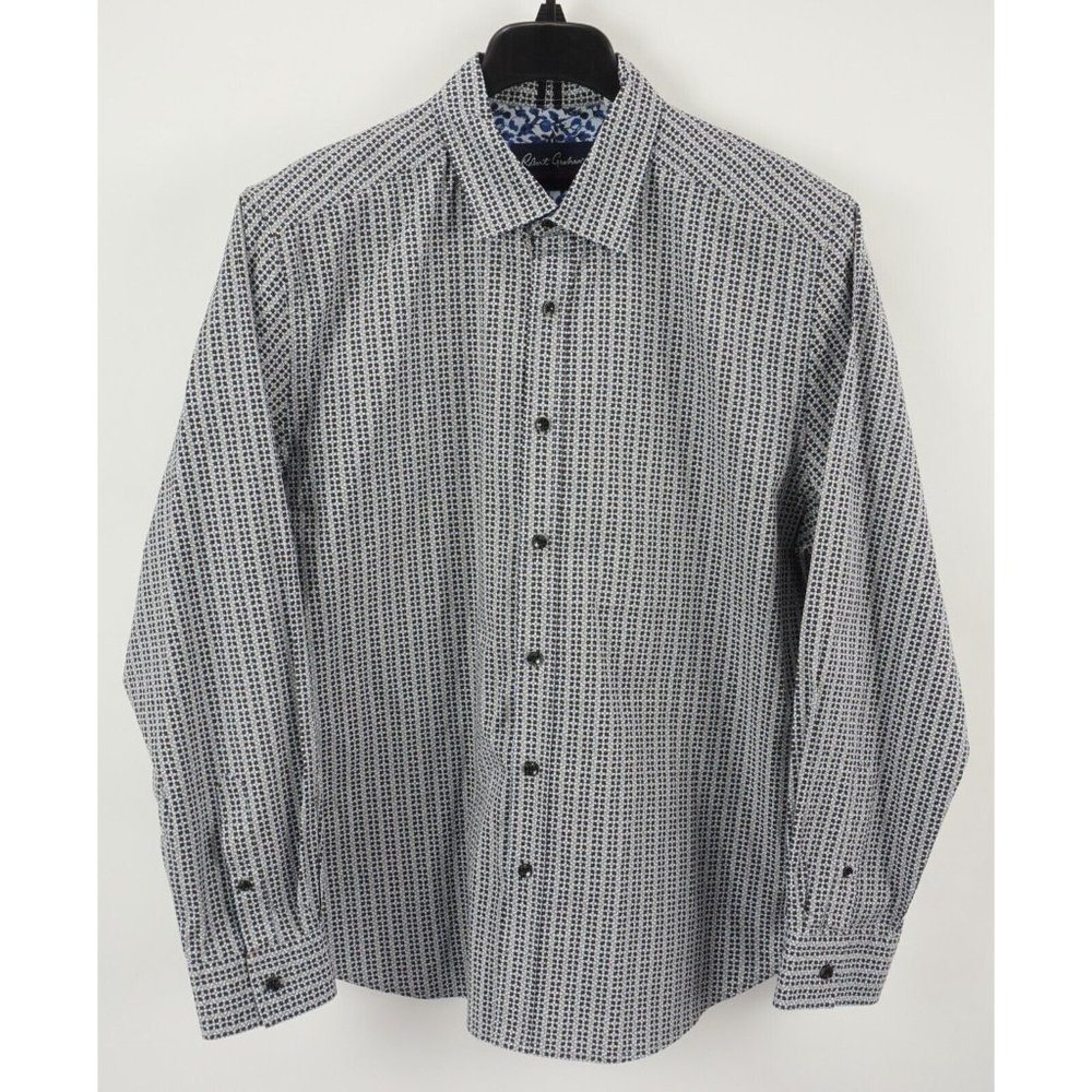 Robert Graham Men's 2XL Tailored Fit Psychedelic Geometric‎ Button Down Shirt